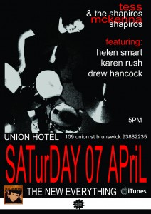 TessUnion20120407 Tess McKenna and the Shapiros featuring Helen Smart, Karen Rush, Drew Hancock. Union Hotel Saturday 7 April