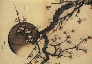 Plum Blossoms and the Moon by Hokusai